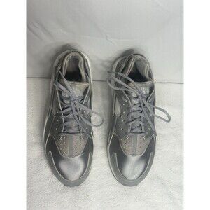 Nike Women's Air Huarache Run SE Running Shoes Sz 11 Metallic Silver 859429 002